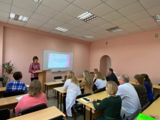 24.01.20 a scientific seminar was conducted by assoc. prof. Rogulya O.Yu. on the topic "Research of pedagogical conditions of improvement of teaching methods of pharmaceutical marketing and management"