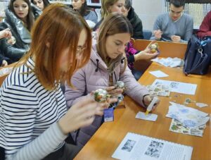 On December 13, 2021, the applicants of the 2nd year of the 5th and 6th groups together with the curators Assoc.prof. Babicheva G.S. and as. Chegrinets A.A. took part in a master class on making Christmas decorations in the technique of decoupage