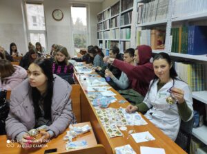 On December 13, 2021, the applicants of the 2nd year of the 5th and 6th groups together with the curators Assoc.prof. Babicheva G.S. and as. Chegrinets A.A. took part in a master class on making Christmas decorations in the technique of decoupage