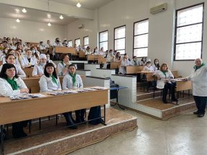 On February 18, 2022, the NUPh hosted a career guidance event at the Maria Shkarletova Vocational Medical College in Kupyansk